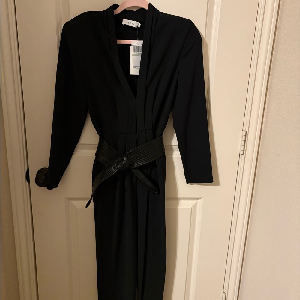 A.L.C. Black Belted Jumpsuit